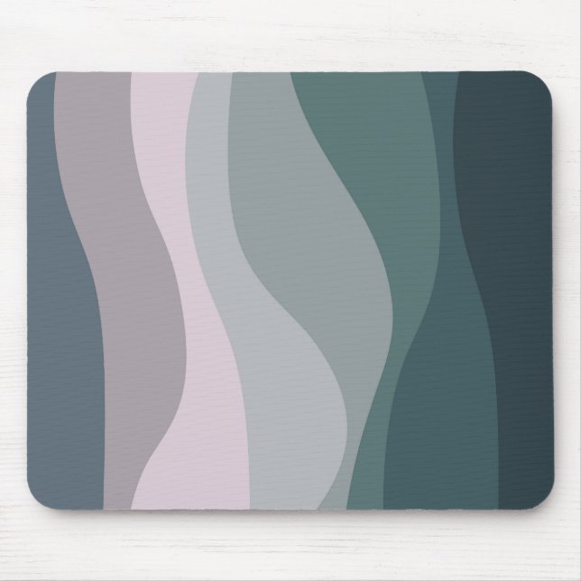 Purple and turquoise retro style waves decoration mouse mat (Front)