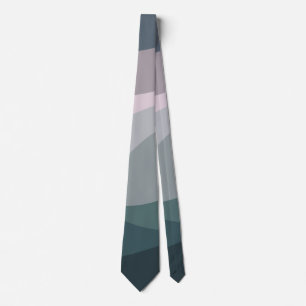 Purple and turquoise retro style waves decoration tie