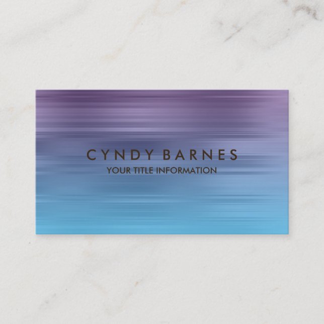 Purple and Turquoise Stripe Business Card (Front)