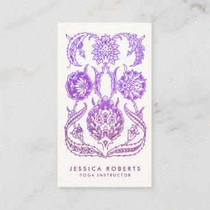 Purple and Violet Bohemian Watercolor Business Card