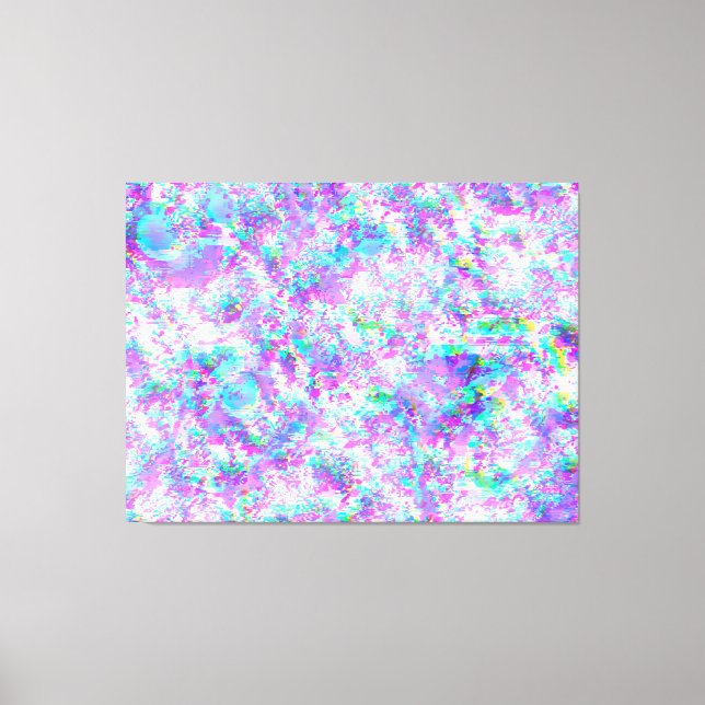 Purple and wavy glitch  canvas print (Front)