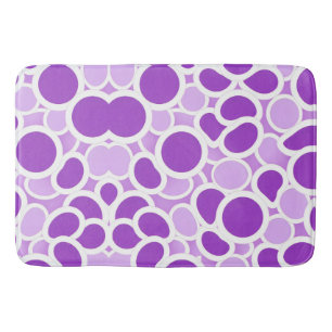 Purple and White Bath Mat