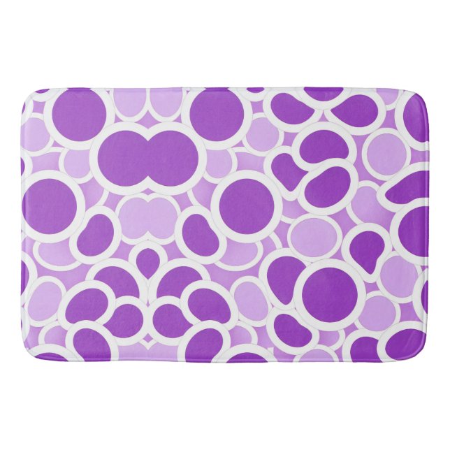 Purple and White Bath Mat (Front)
