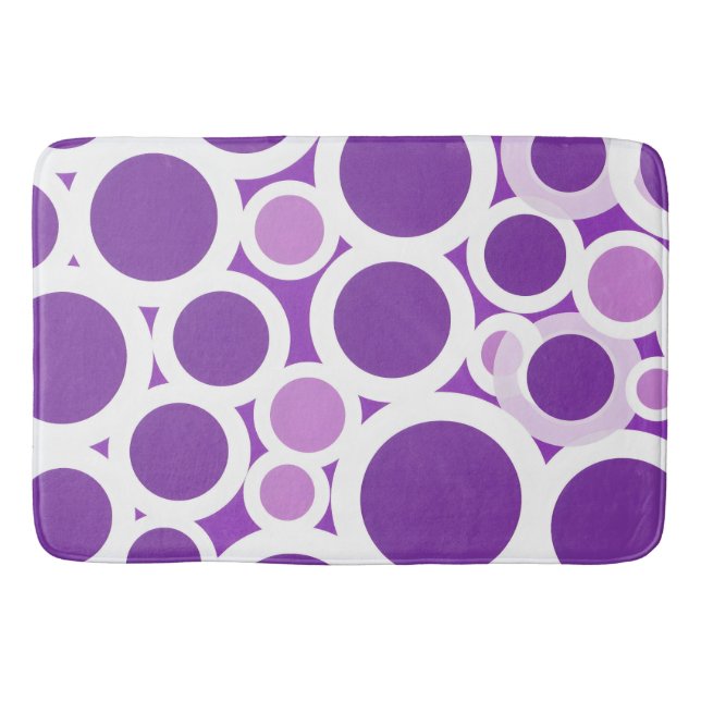 Purple and White Bath Mat (Front)
