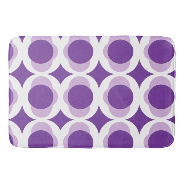 Purple and White Bath Mat (Front)