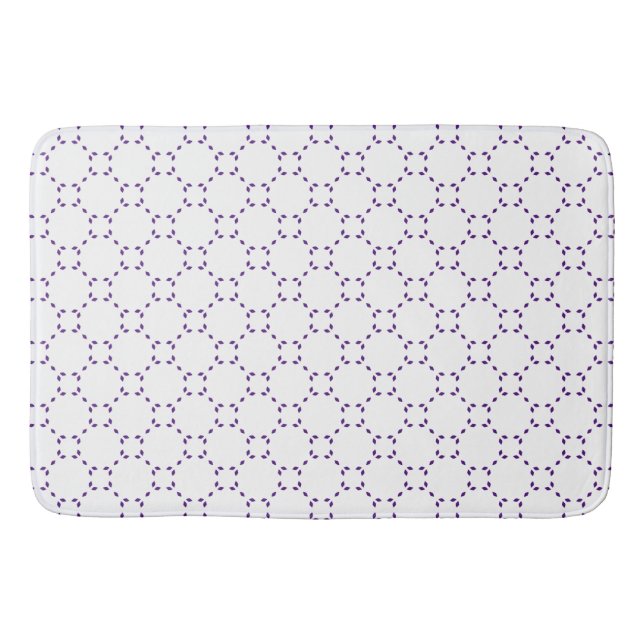 Purple and White Bath Mat (Front)