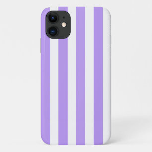 Purple and white candy stripes iPhone 11 case