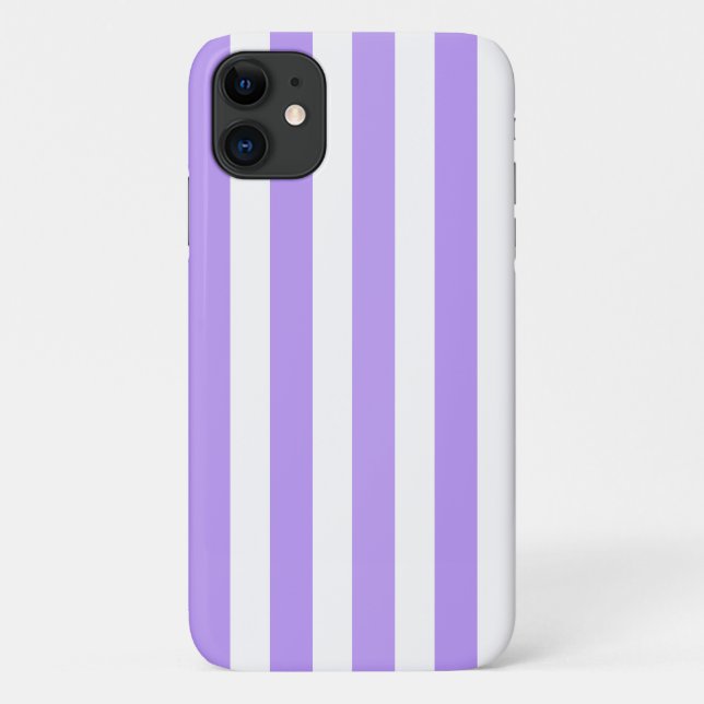 Purple and white candy stripes Case-Mate iPhone case (Back)
