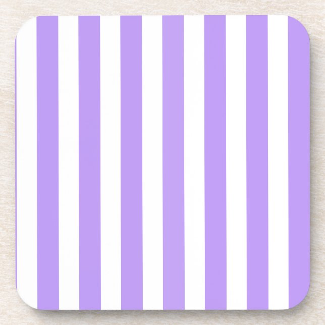 Purple and white candy stripes coaster (Front)