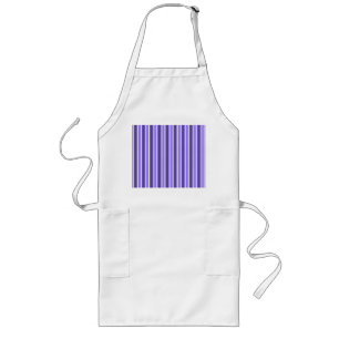Purple and white candy stripes long apron