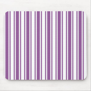 Purple and white candy stripes mouse mat