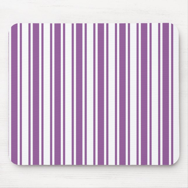 Purple and white candy stripes mouse mat (Front)