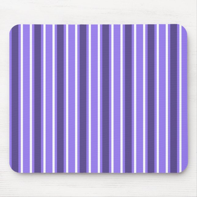 Purple and white candy stripes mouse mat (Front)
