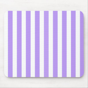 Purple and white candy stripes mouse mat