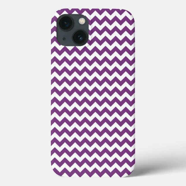 Purple and White Chevron Zigzag Pattern Case-Mate iPhone Case (Back)