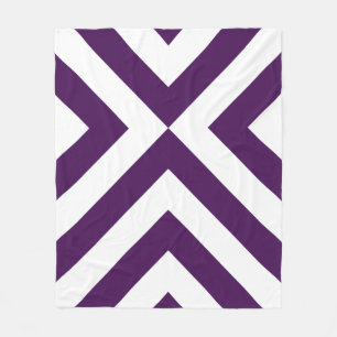 Purple and White Chevrons Fleece Blanket