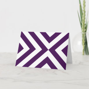 Purple and White Chevrons Thank You Card