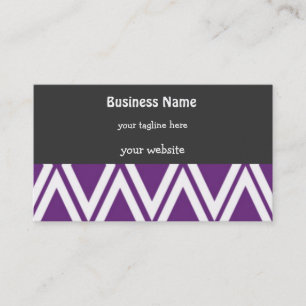 Purple and White Diamond Pattern Business Card
