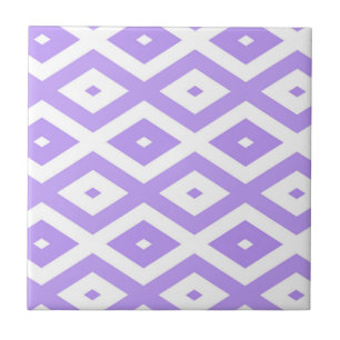 Purple and white diamond pattern tile