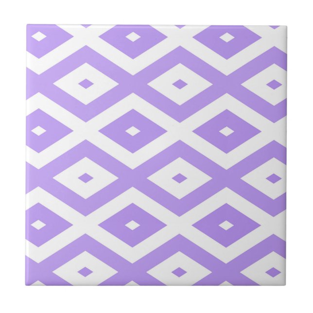 Purple and white diamond pattern tile (Front)