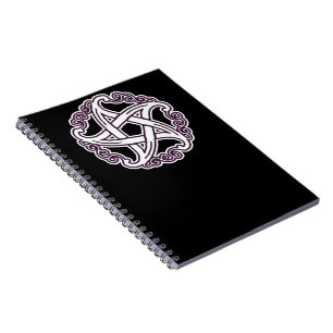 Purple and White Fancy Pentacle Notebook