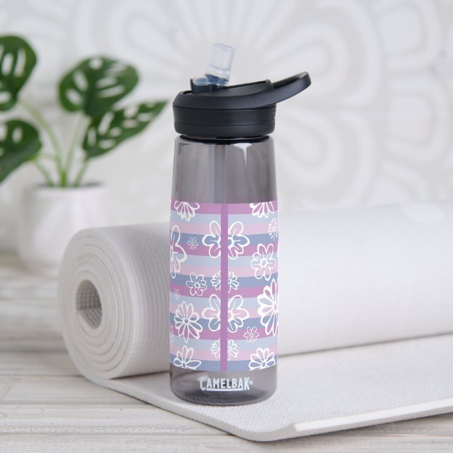 Purple And White Floral Camelbak Water bottle (Yoga)