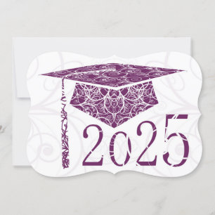 Purple and White Floral Cap 2025 Card