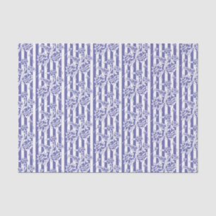 Purple and White Floral Chintz Tissue Paper