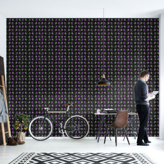 Purple and White Floral Wallpaper