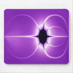 Purple And White Fractal Mouse Mat