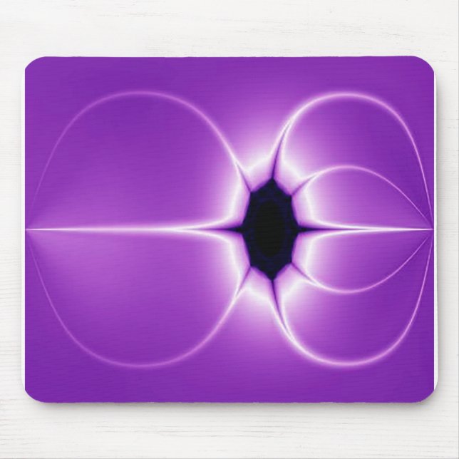 Purple And White Fractal Mouse Mat (Front)