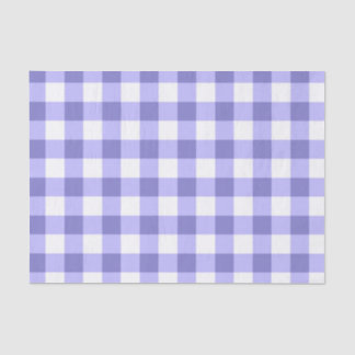 Purple And White Gingham Check Pattern Tissue Paper