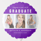 Purple and White Graduation Photo Collage Custom