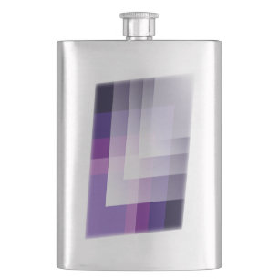 Purple and white hip flask