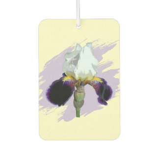Purple and White Iris Car Air Freshener