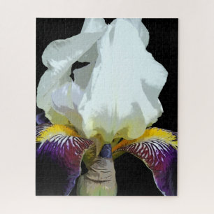 Purple and White Iris Jigsaw Puzzles