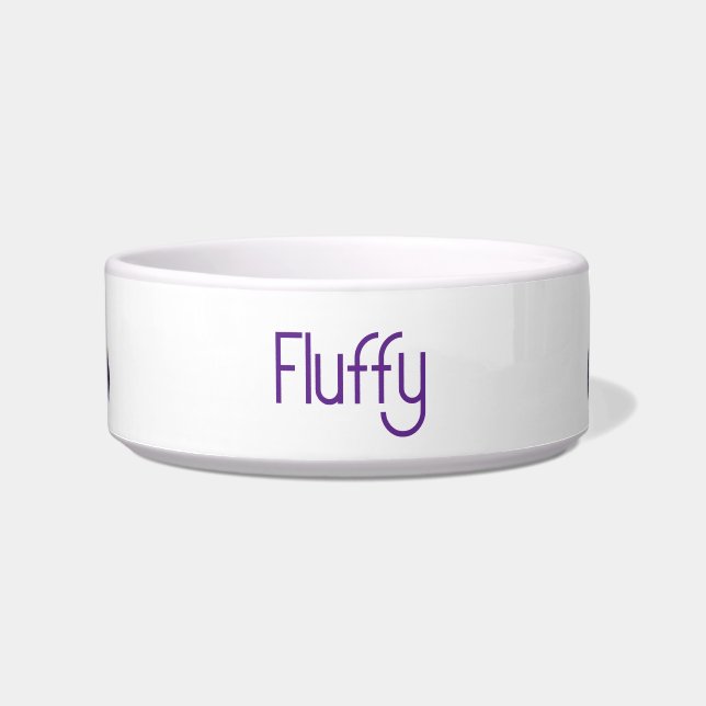 Purple and White Iris Pet Bowl (Front)