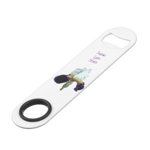 Purple and White Iris Speed Bottle Opener