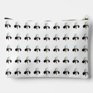 Purple and White Iris Toiletry Bag