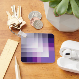 Purple and white key ring
