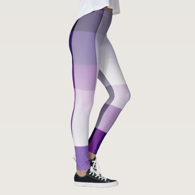 Purple and white leggings (Right)