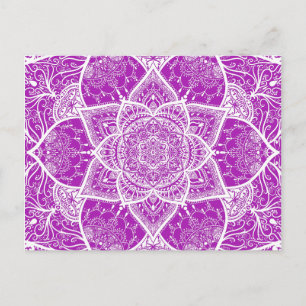 Purple and White Mandala - Loergann in Nudibranch Postcard
