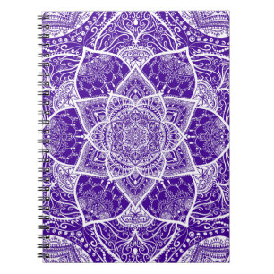 Purple and White Mandala - Loergann in Squid Notebook