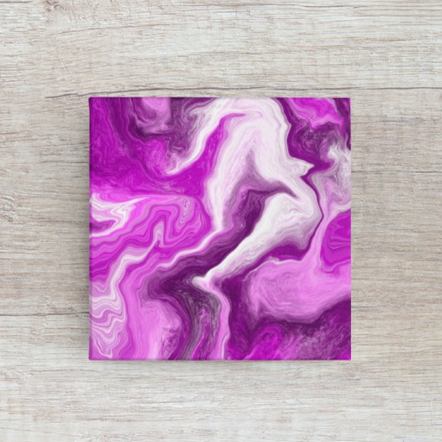 Purple and White Marble Swirls Fluid Art   Canvas Print (Creator Uploaded)