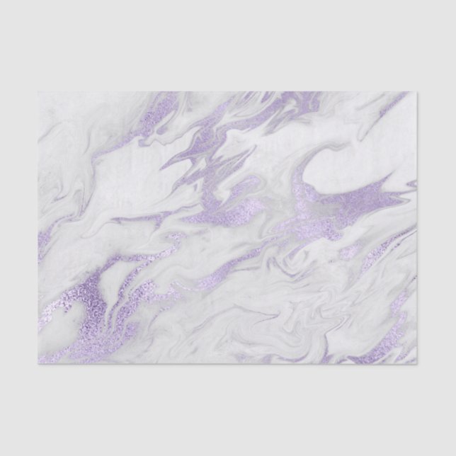 Purple and White Marbled Tissue Paper (Front)