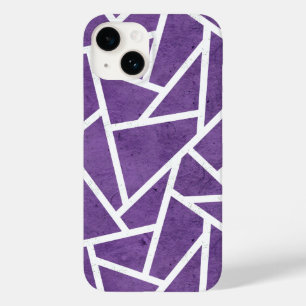 Purple and white mosaic pattern  Case-Mate iPhone 14 case