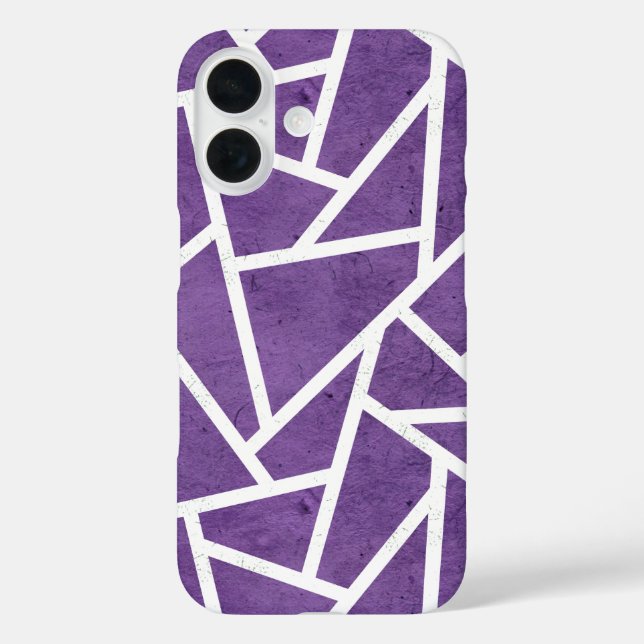 Purple and white mosaic pattern  Case-Mate iPhone case (Back)