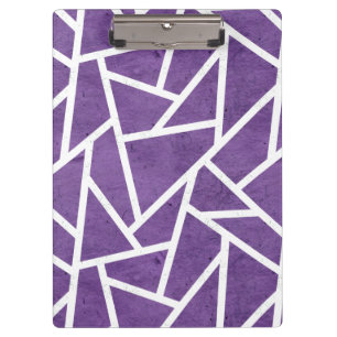 Purple and white mosaic pattern clipboard