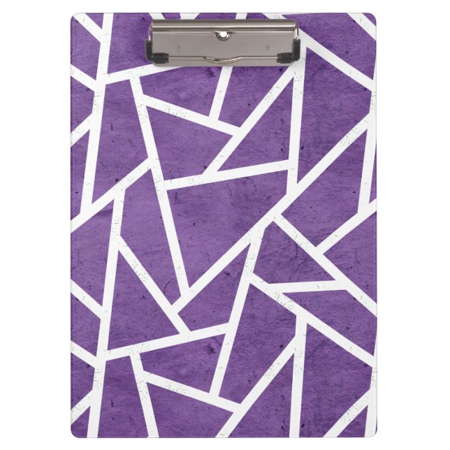 Purple and white mosaic pattern clipboard (Front)