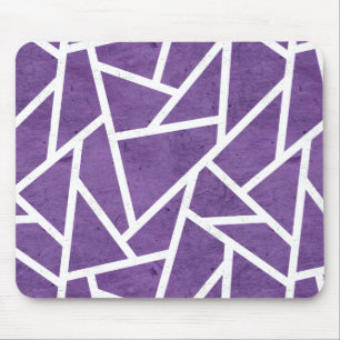 Purple and white mosaic pattern mouse mat